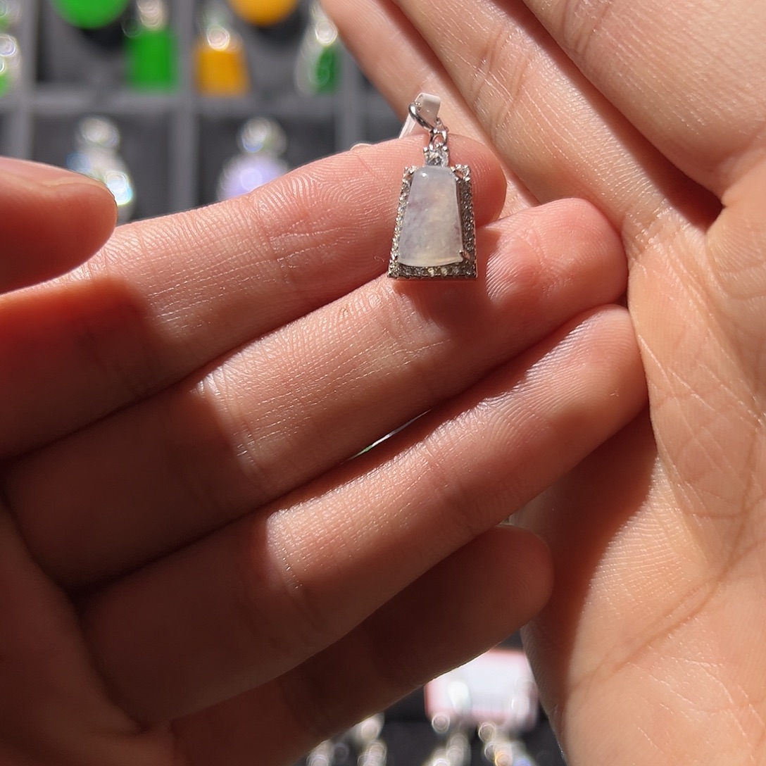 翡翠银S925镶嵌项链