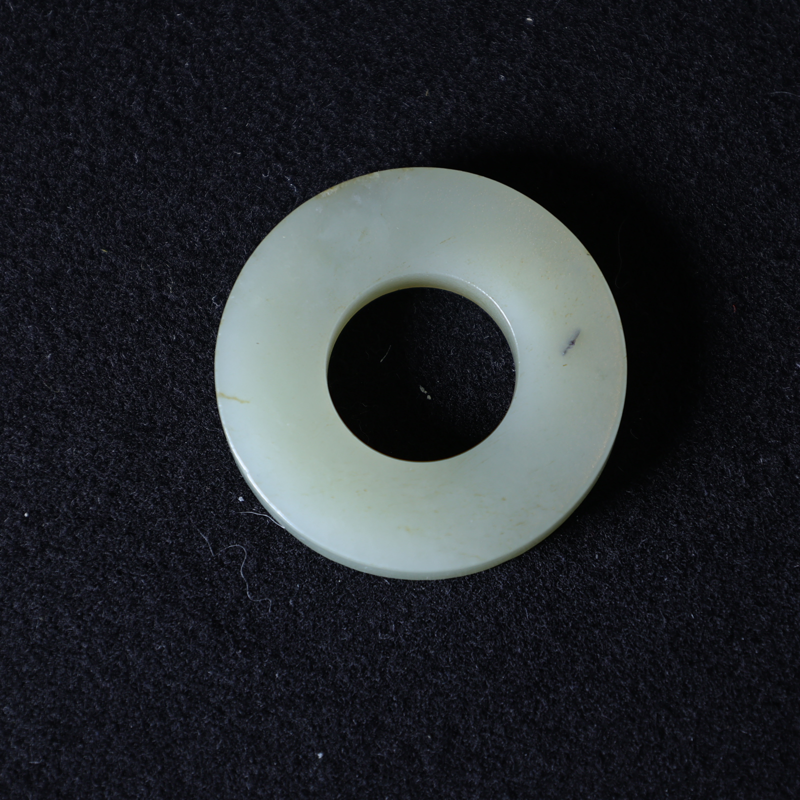 15F43清 白玉玉环 