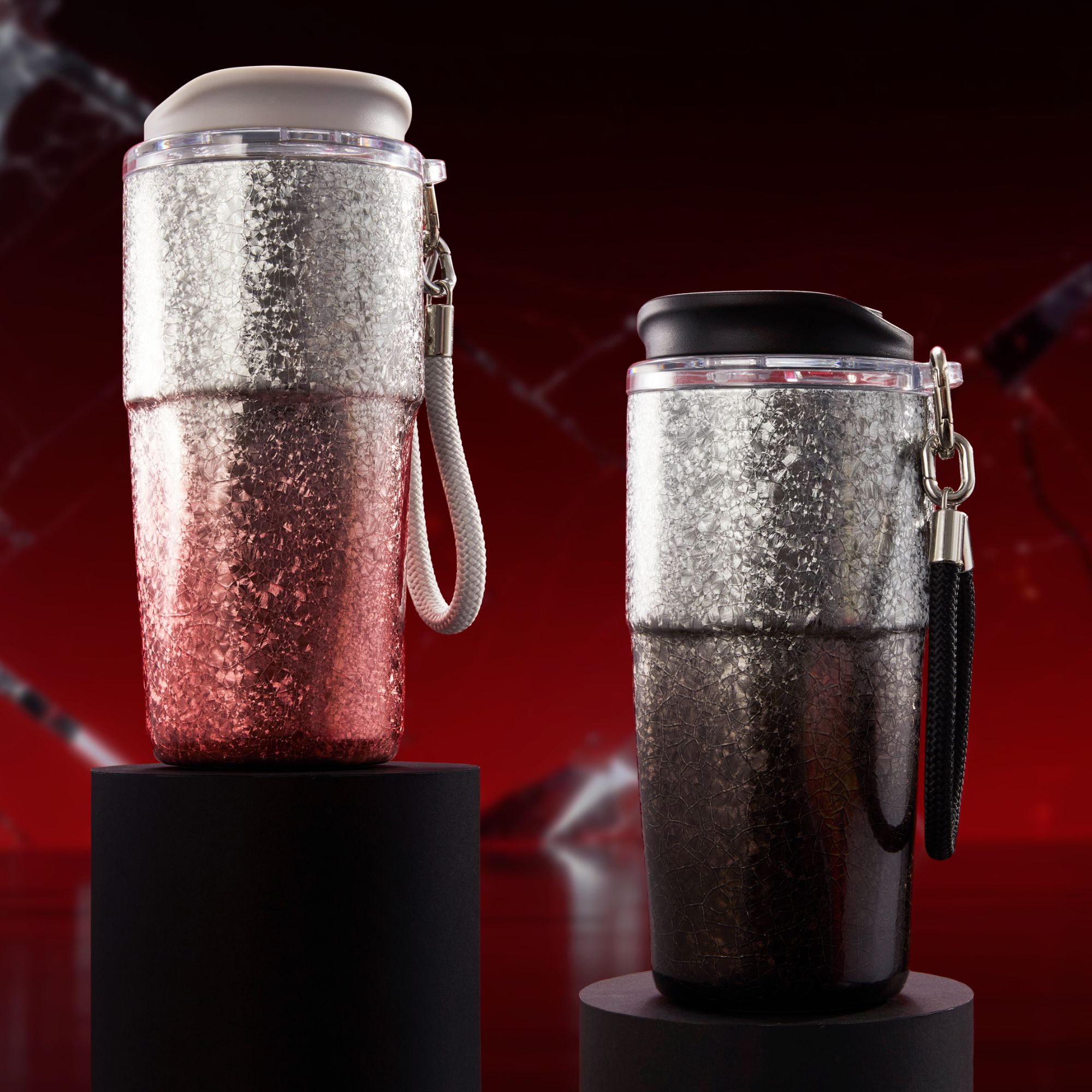 车载咖啡杯不锈钢保温杯高颜值智能测温男女礼品水杯便携泡茶杯