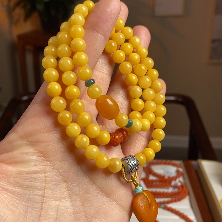 琥珀手链未镶嵌蜜蜡手串7