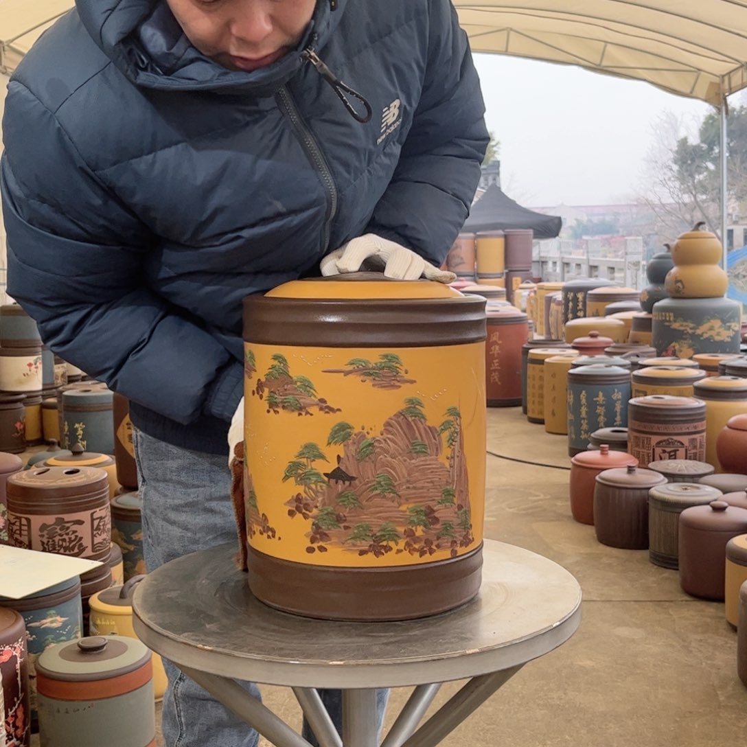 紫砂茶叶罐12 饼茶叶罐