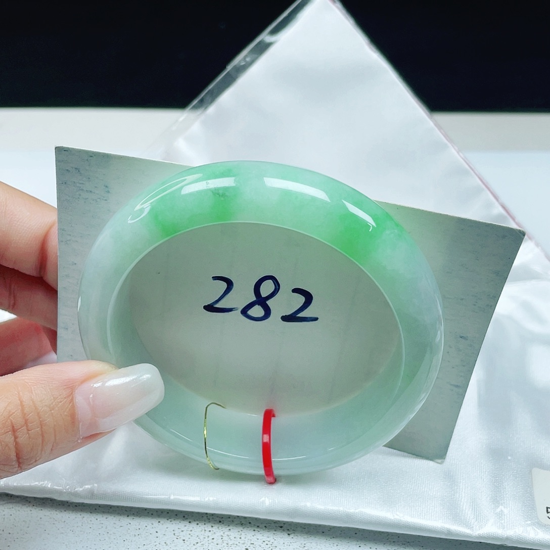 翡翠未镶嵌手镯 正圈56+ 轮胎镯