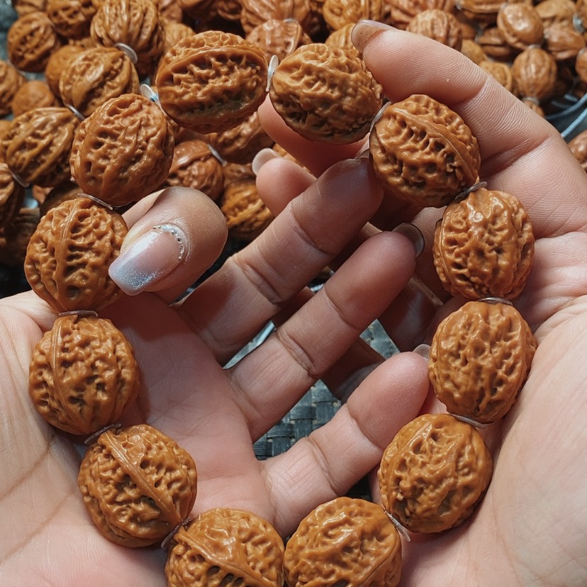 【闪购商品】文玩核桃吊坠火焰纹八棱