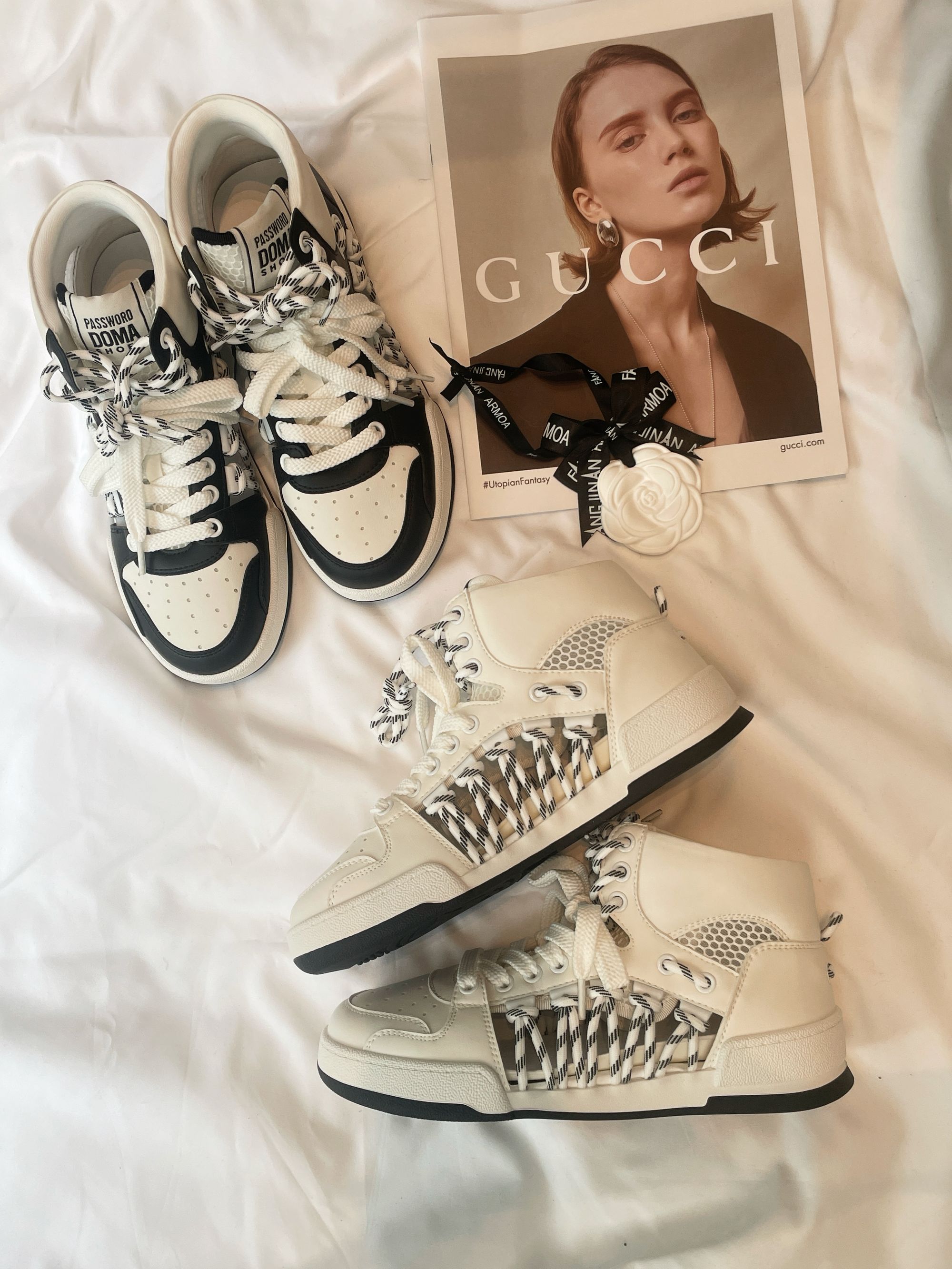 【大妮专属】拼色耐脏系带平底透气时尚休闲鞋复古刺绣新中式50092