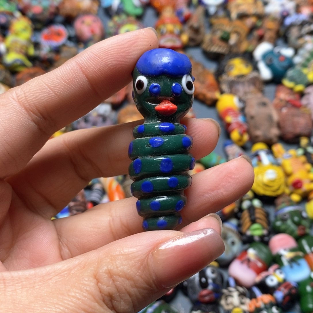 琉璃颈饰印度尼西亚小蛇