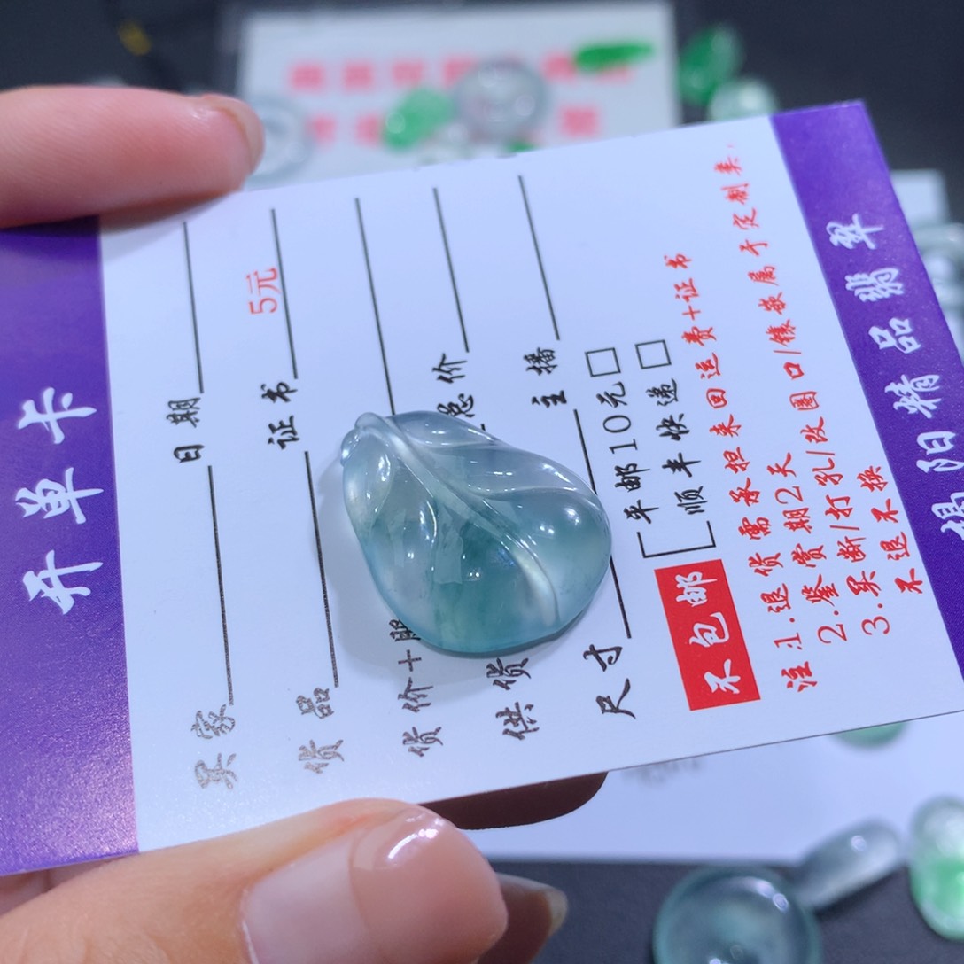 翡翠颈饰未镶嵌叶子