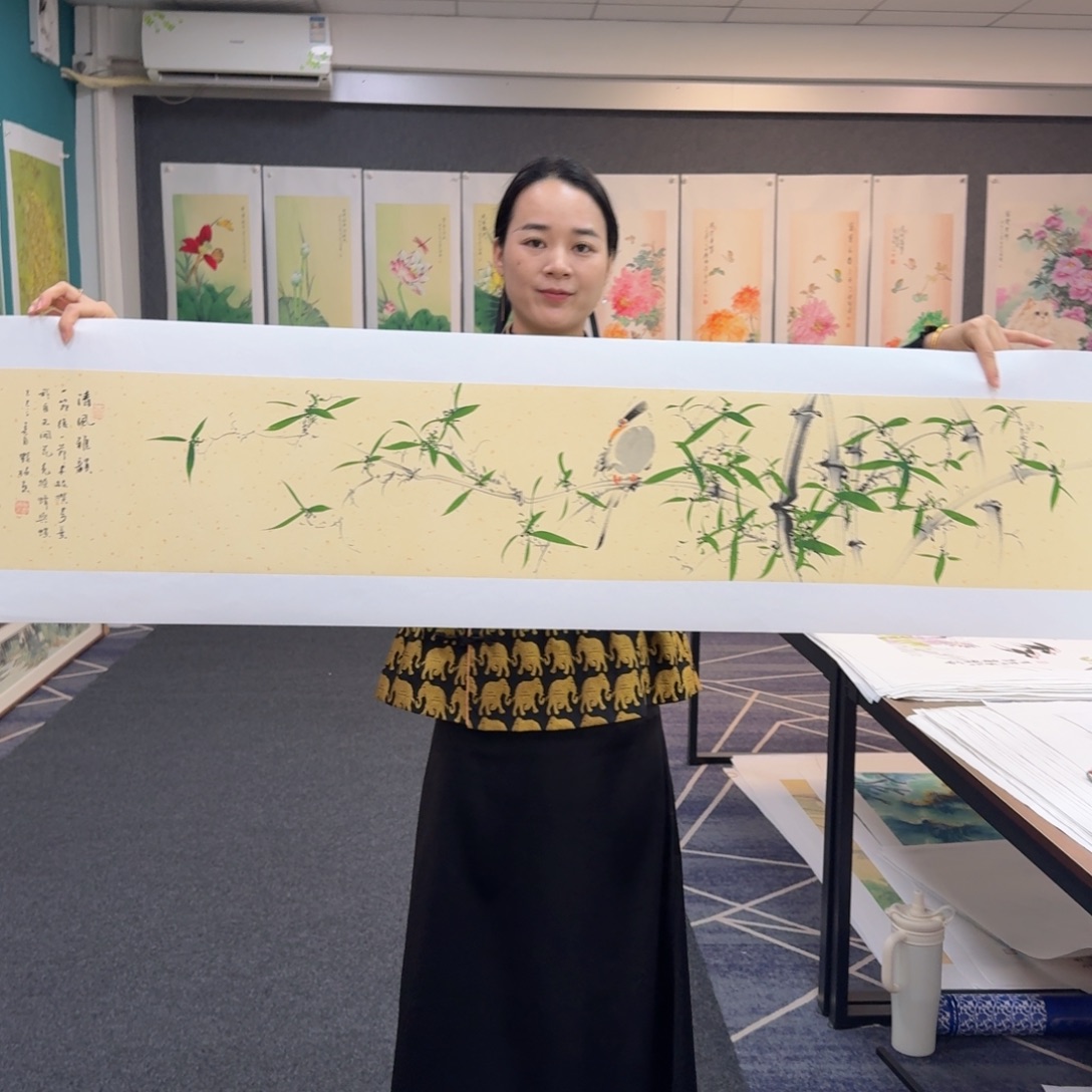国画国画作品山水花鸟纯手绘