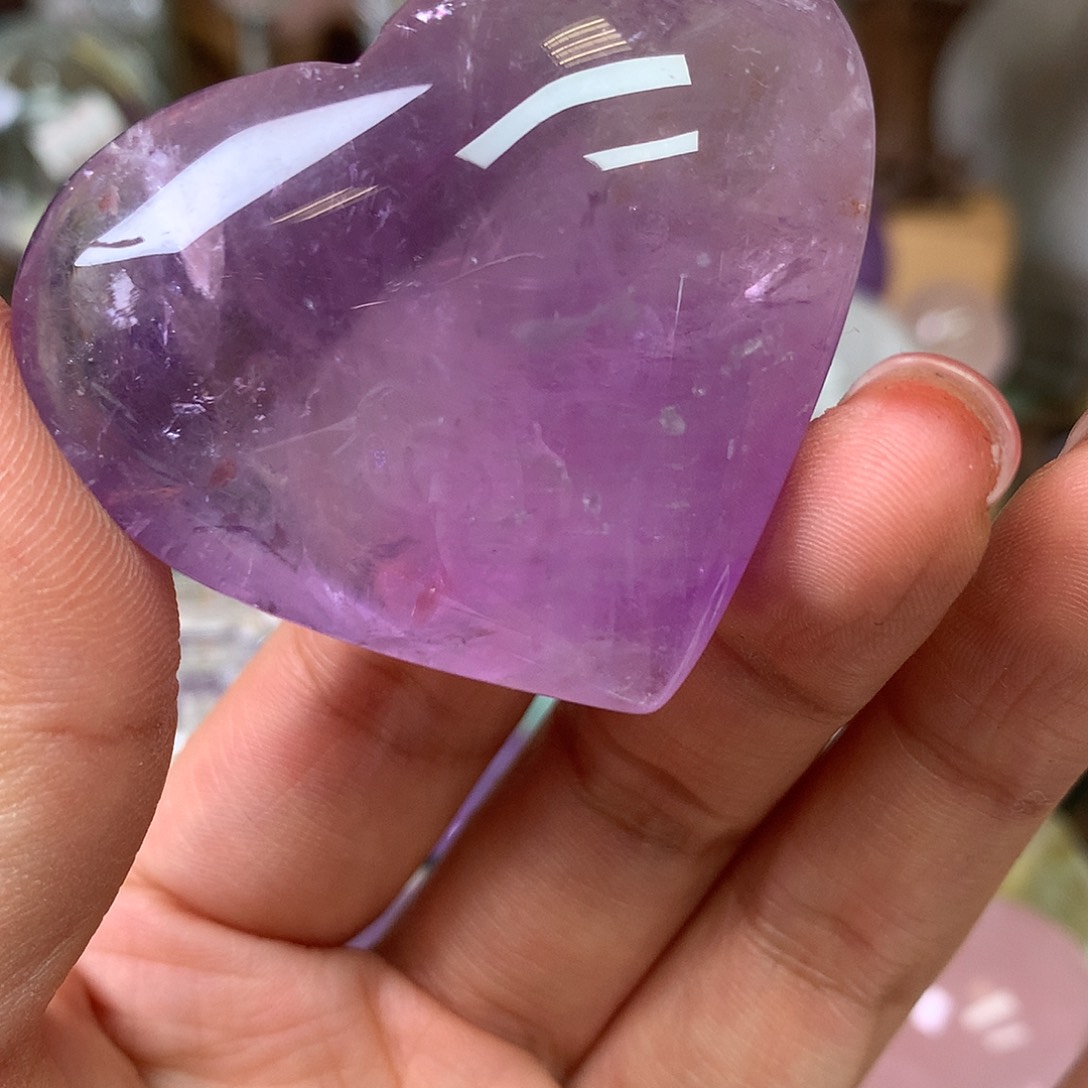 摆件未镶嵌水晶紫水晶心