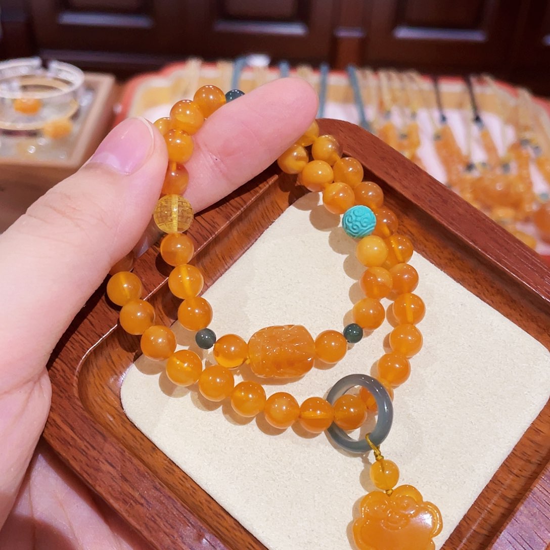 蜜蜡手链未镶嵌手串