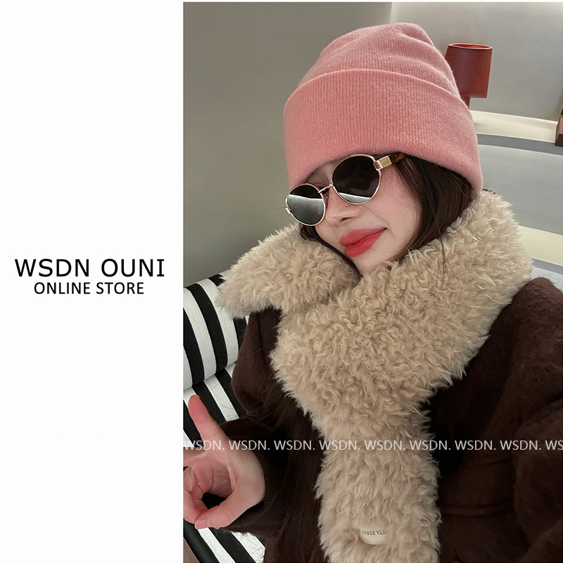 WEISHIDINI/威仕蒂尼韩国订单交叉护颈围巾秋冬保暖毛毛领围巾女