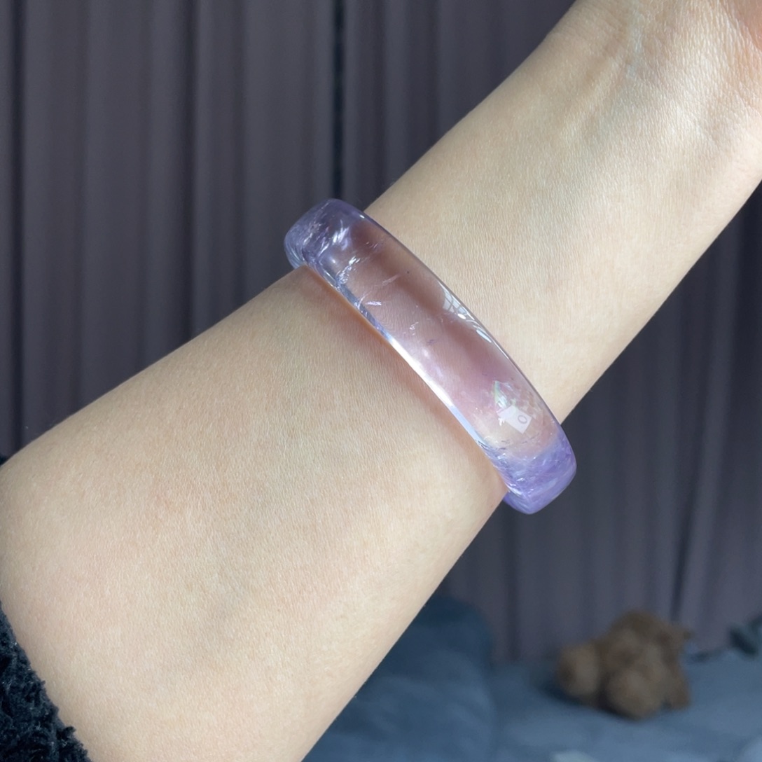 水晶手镯61圈口15号未镶嵌鱼***喵