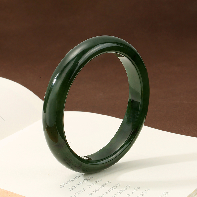 合金玻璃手镯 【主播报价⑥⑨⑨—3K】手链菠菜绿糯种河田顺丰发高货dar