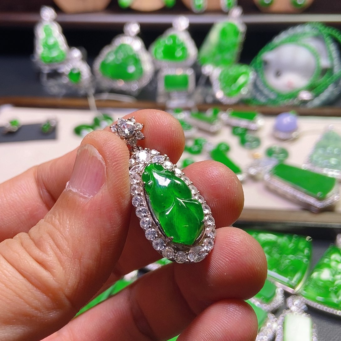 翡翠银S925镶嵌吊坠(不含链)782吊坠