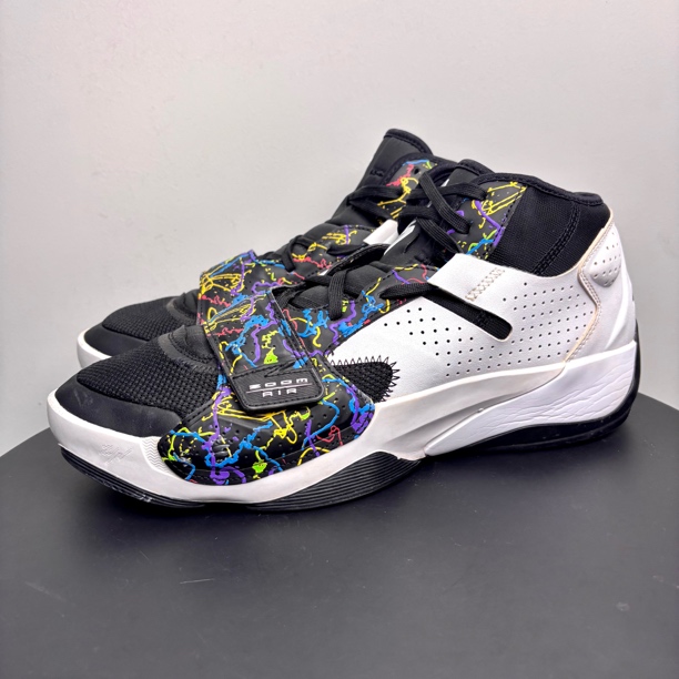 95新 AIR JORDAN 46码 锡安2 黑白 正品 中古球鞋