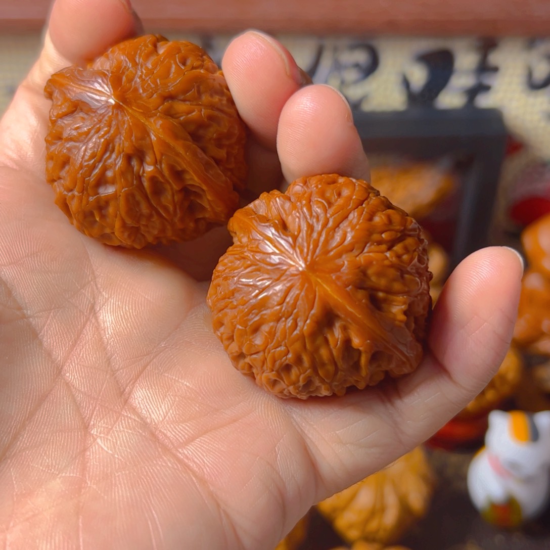 手串文玩核桃小*铁锤43盘红