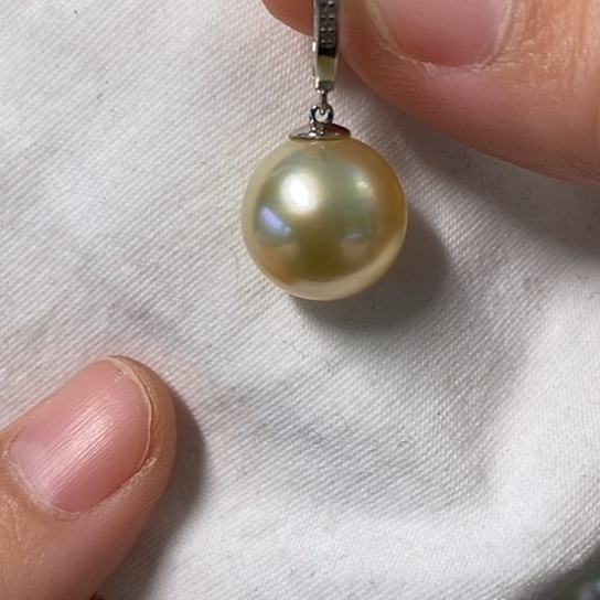 海水珍珠颈饰银S925镶嵌13.97