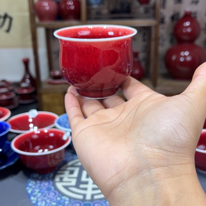 景德镇陶瓷浅行窑小福桶杯