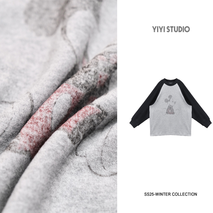 YiYi 童装米奇薄绒打底衫0647