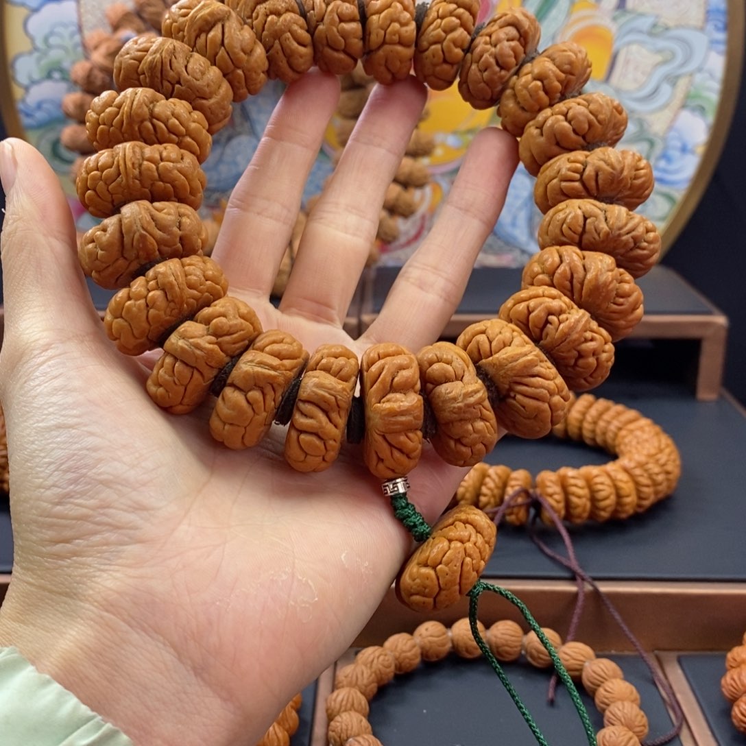桃核手串健**康龙纹桃核矮霸
