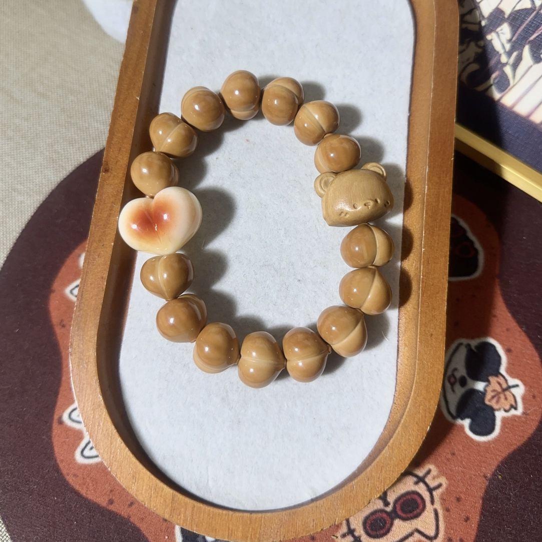 【S光面屁桃】猴头柯基臀手工屁桃光面爱心配饰设计手持手串全品