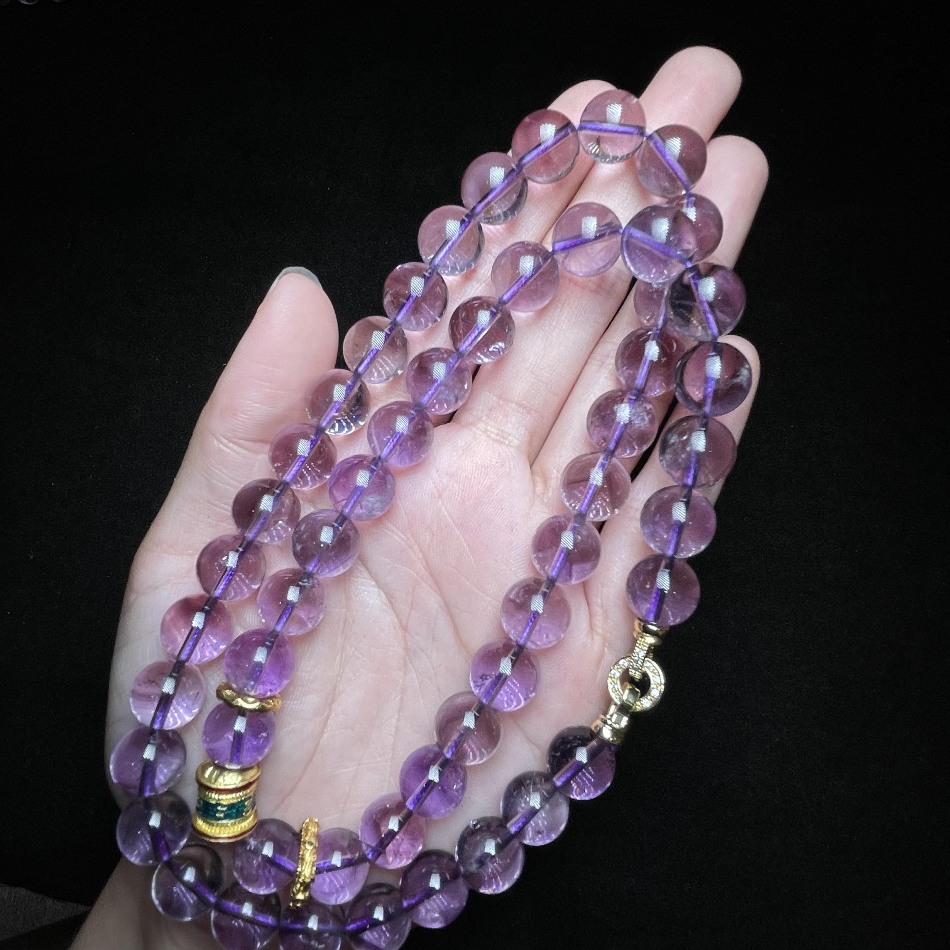 爽爽推荐*水晶项链圆珠约11mm