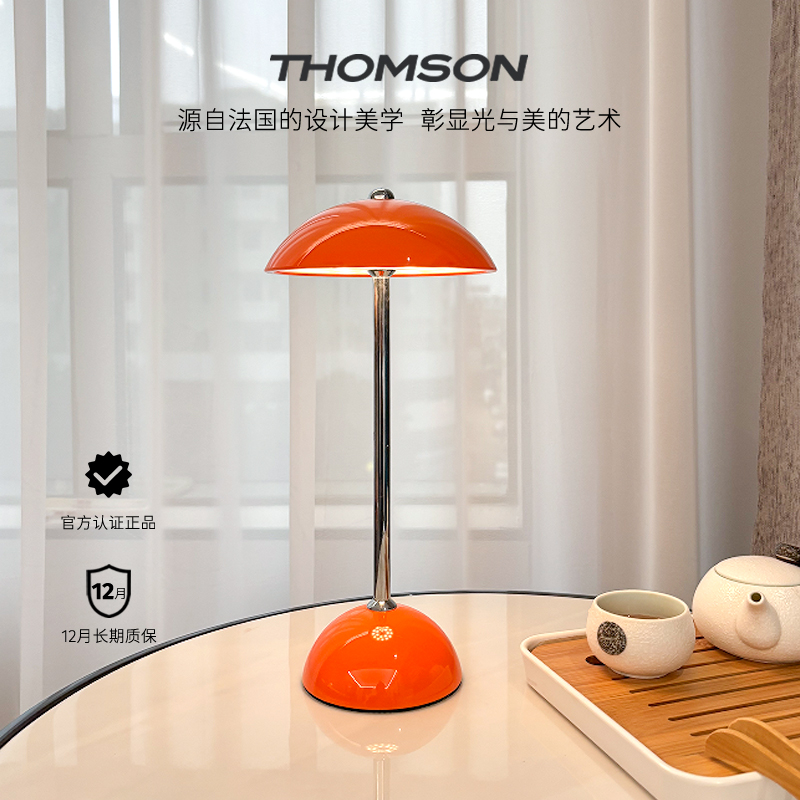 THOMSON汤姆逊轻奢高级卧室床头灯书桌充电台灯氛围灯睡眠小夜灯