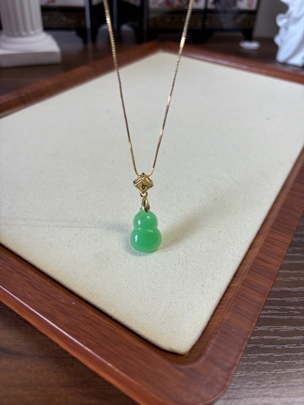 源头工厂直销 年底清库存 缅甸翡翠平安葫芦福禄吊坠挂件项链 