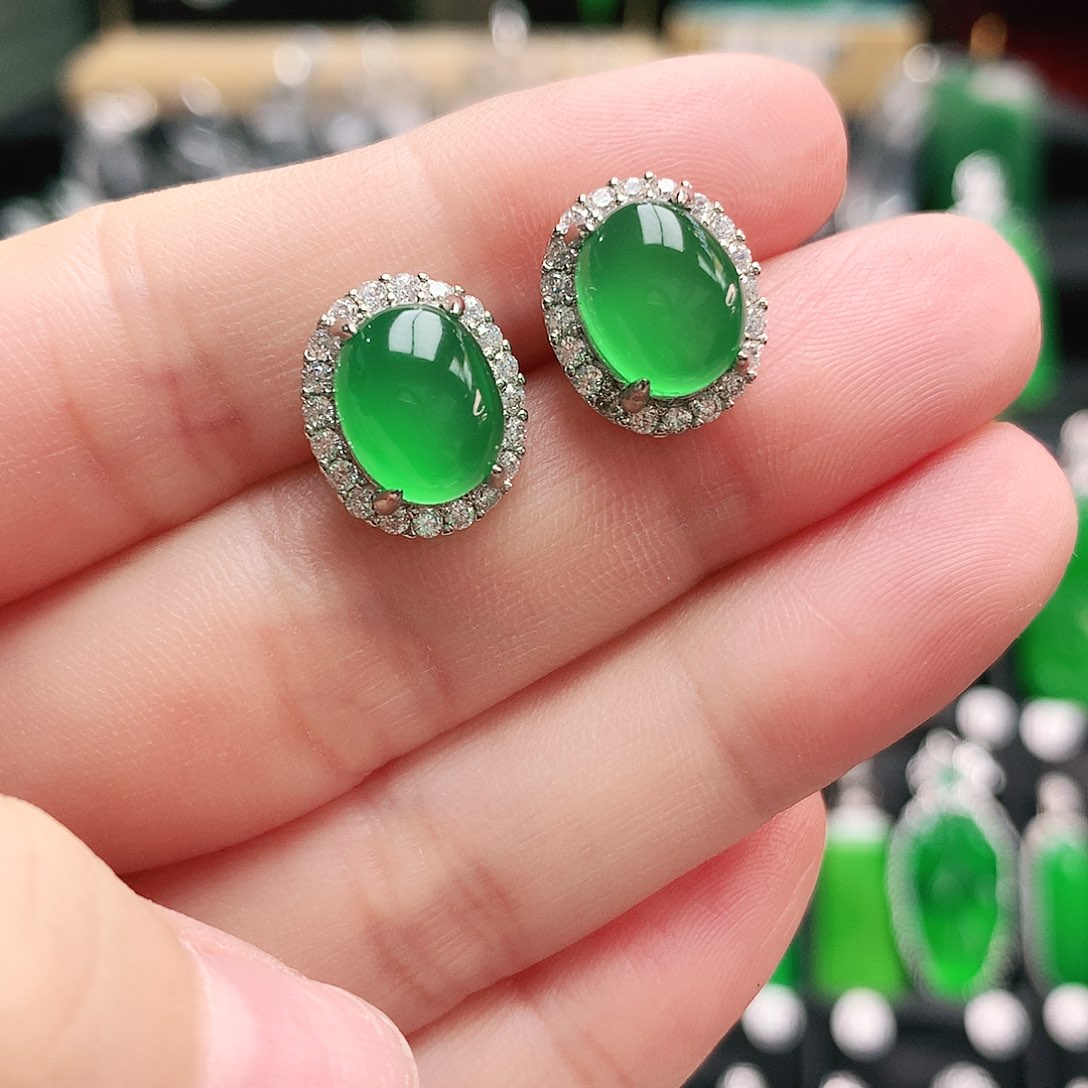 玛瑙/玉髓耳钉未镶嵌