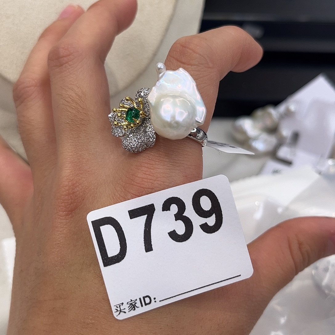 淡水珍珠耳饰合金