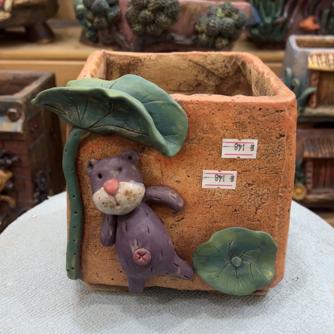 红陶陶然微瑕多肉花盆