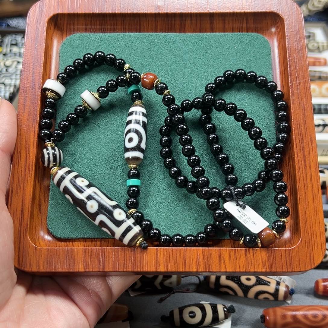 玛瑙/玉髓未镶嵌珠宝半成品聚缘折九套链