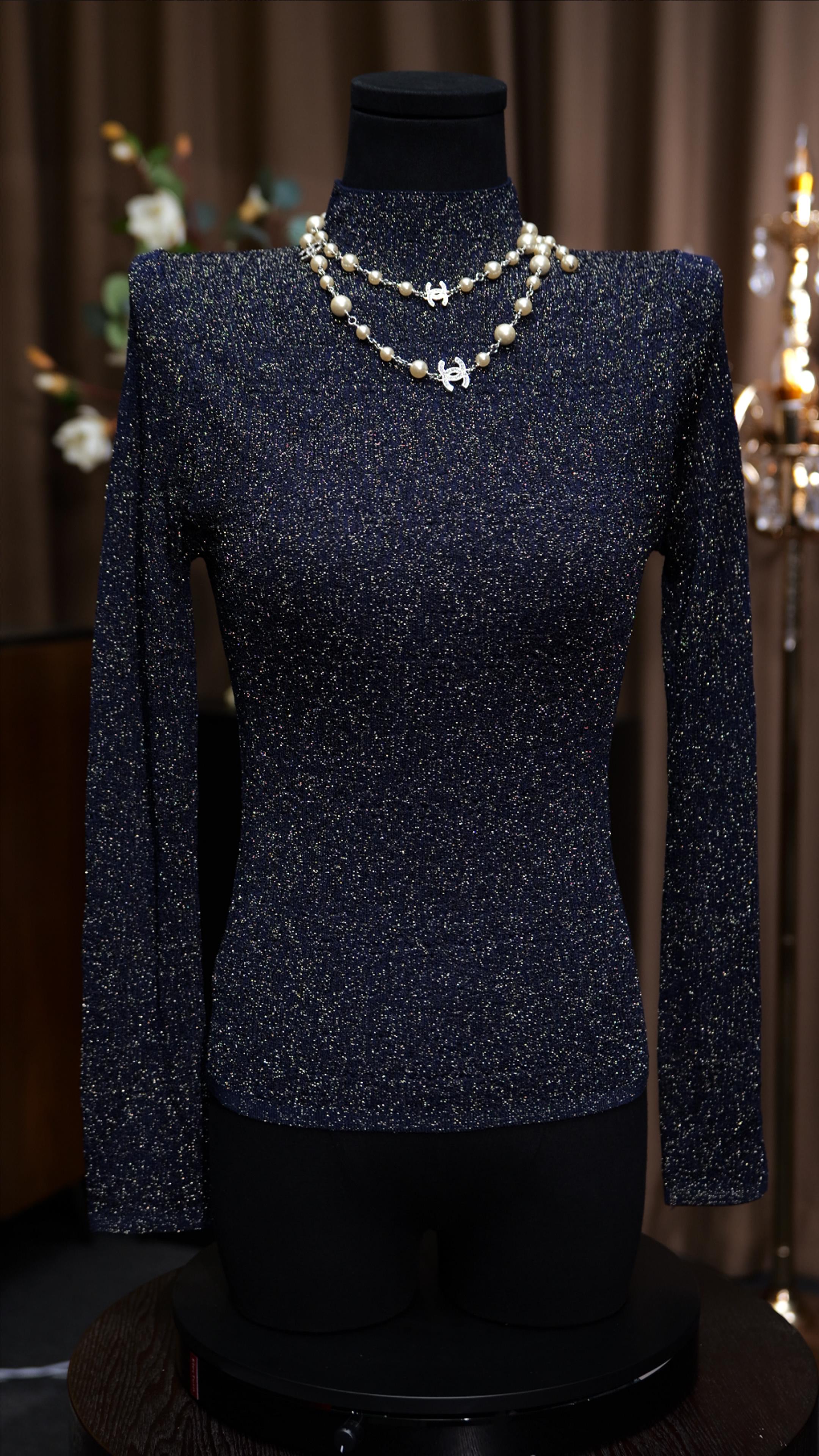 【初静】UON025 意大利水晶纱高级舒适减龄女士套头衫长袖