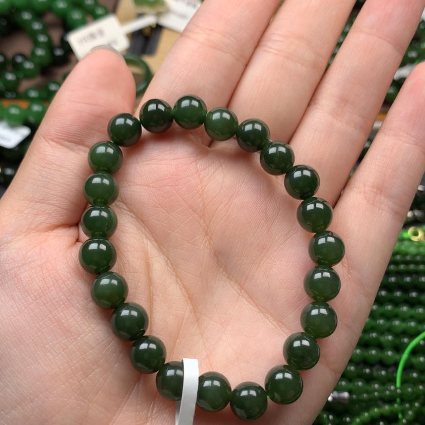 【闪购商品】未镶嵌手串和田玉（碧玉）8m捡漏