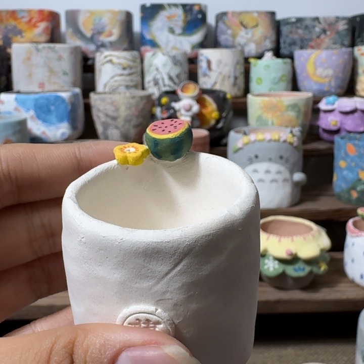 青梦陶艺手作花盆