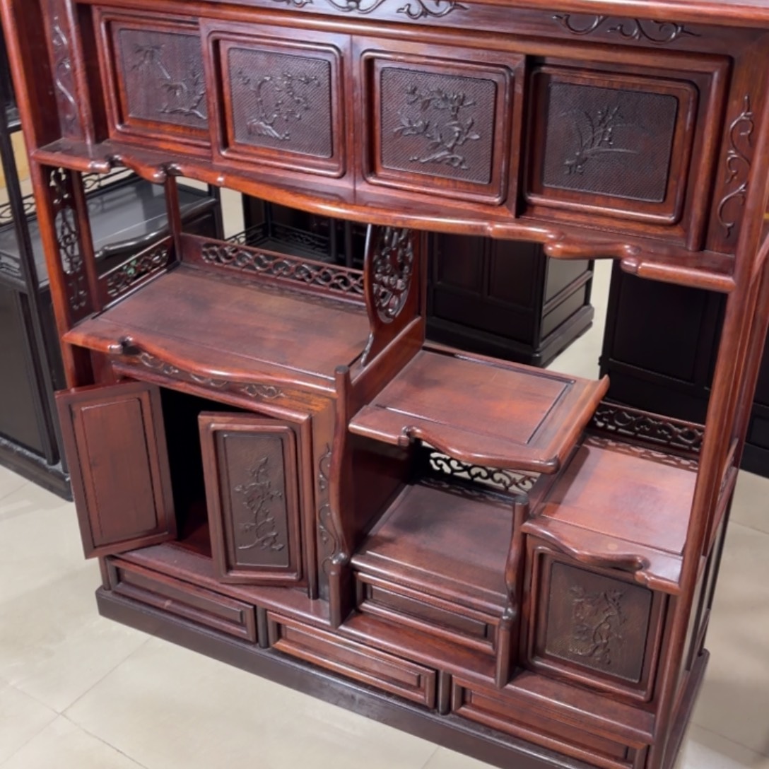 沈***少花梨木类储物柜般若中古美术工艺品