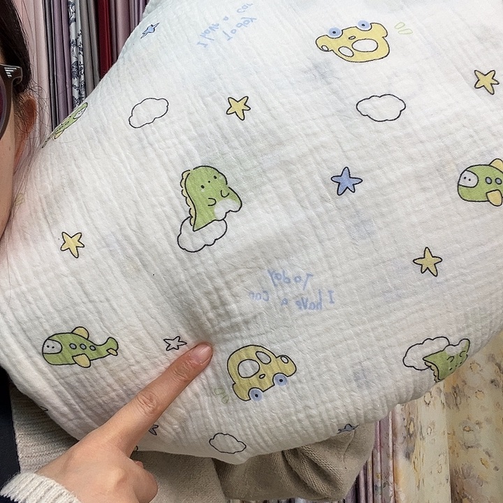 棉2.5米不加工皱皱纱