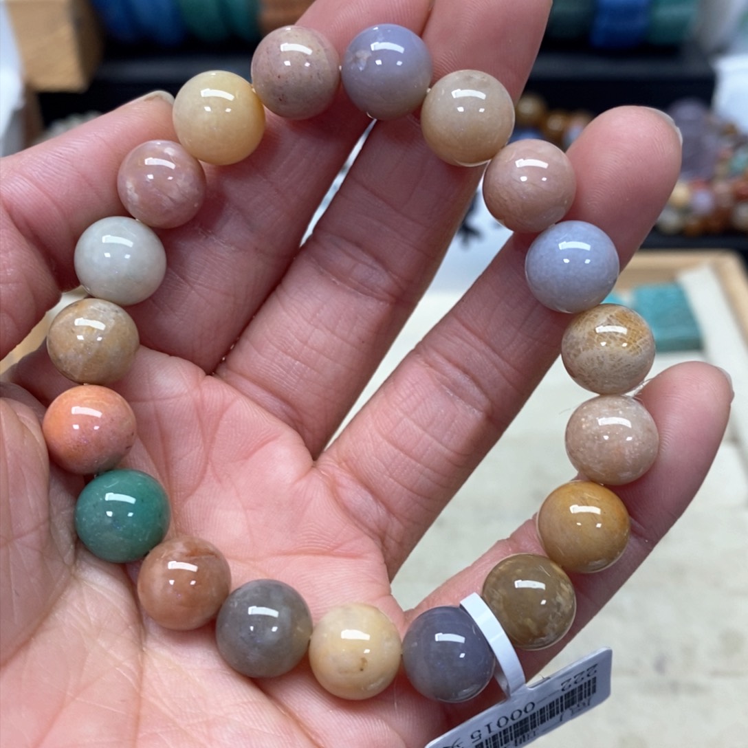 硅化珊瑚（珊瑚玉）手链未镶嵌075