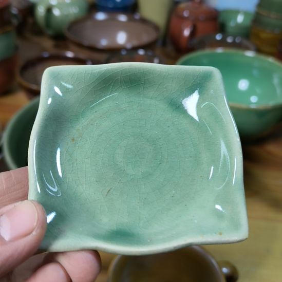 时***凉瓷片磁州窑五厂盘碗壶杯有瑕疵