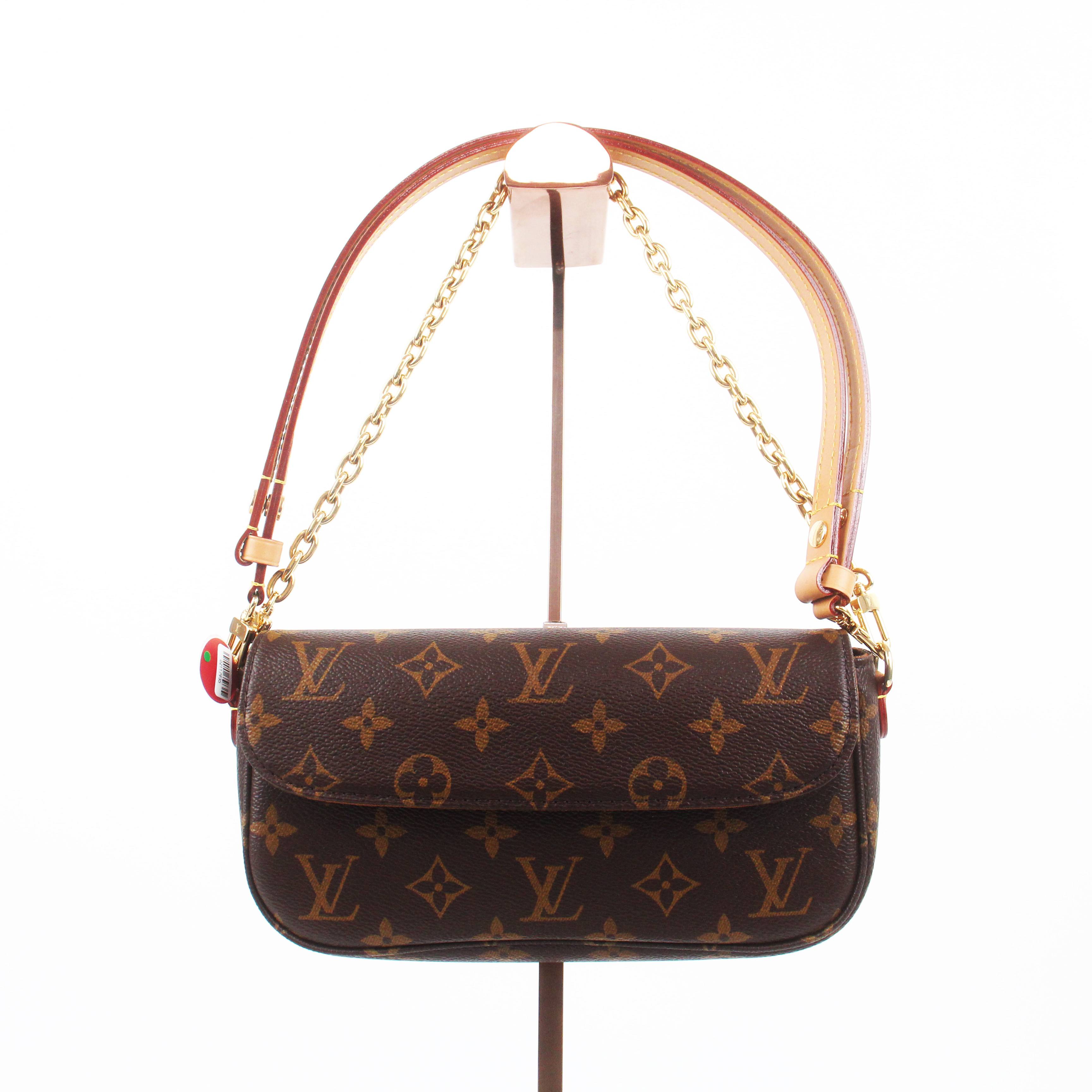 95新 LouisVuitton/路易威登 73716B 老花IVY WOC单肩包