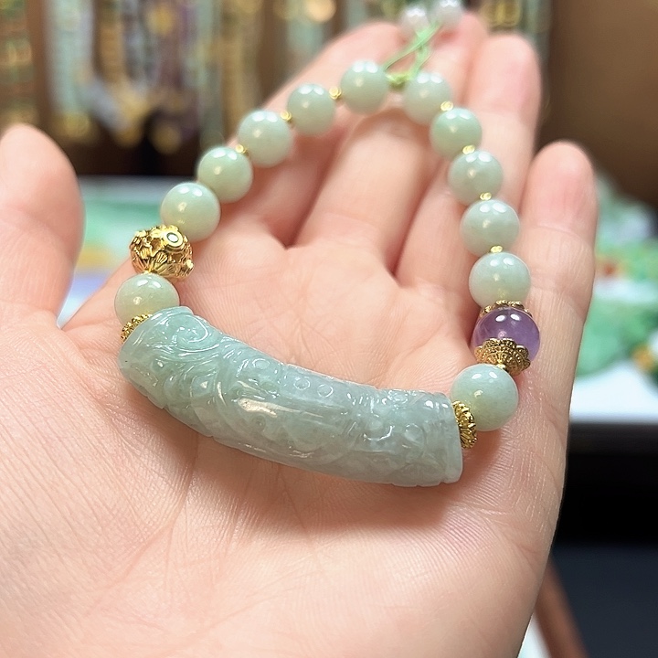 翡翠手链未镶嵌手串