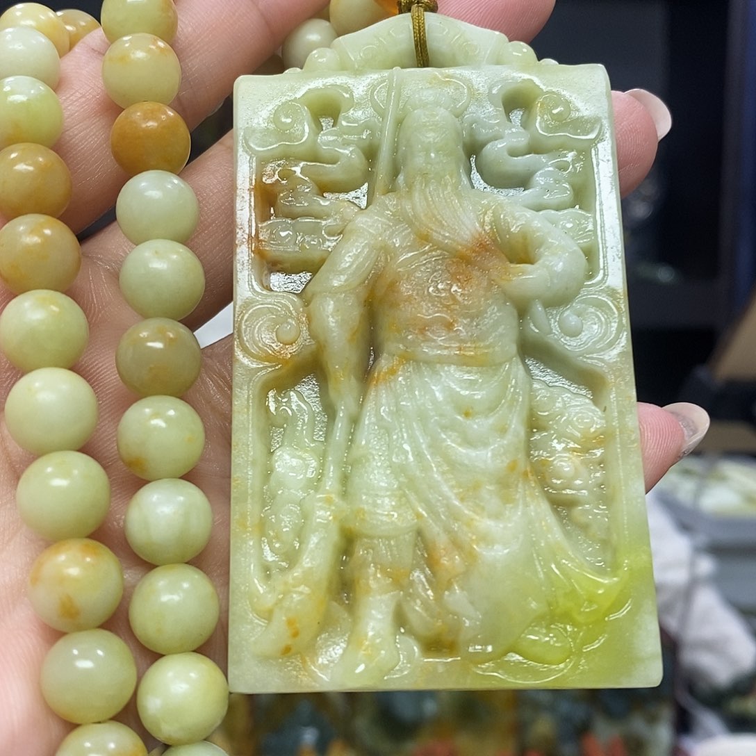 未镶嵌岫玉挂件吊坠项链