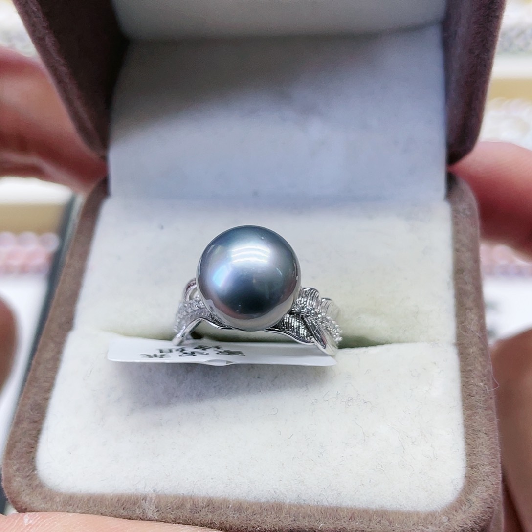 海水珍珠戒指银S925镶嵌