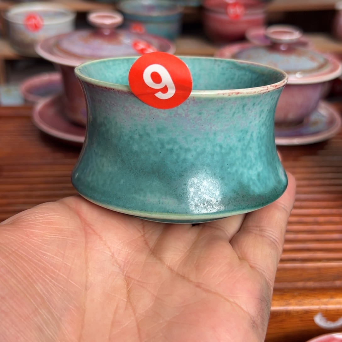手工制作钧窑茶器