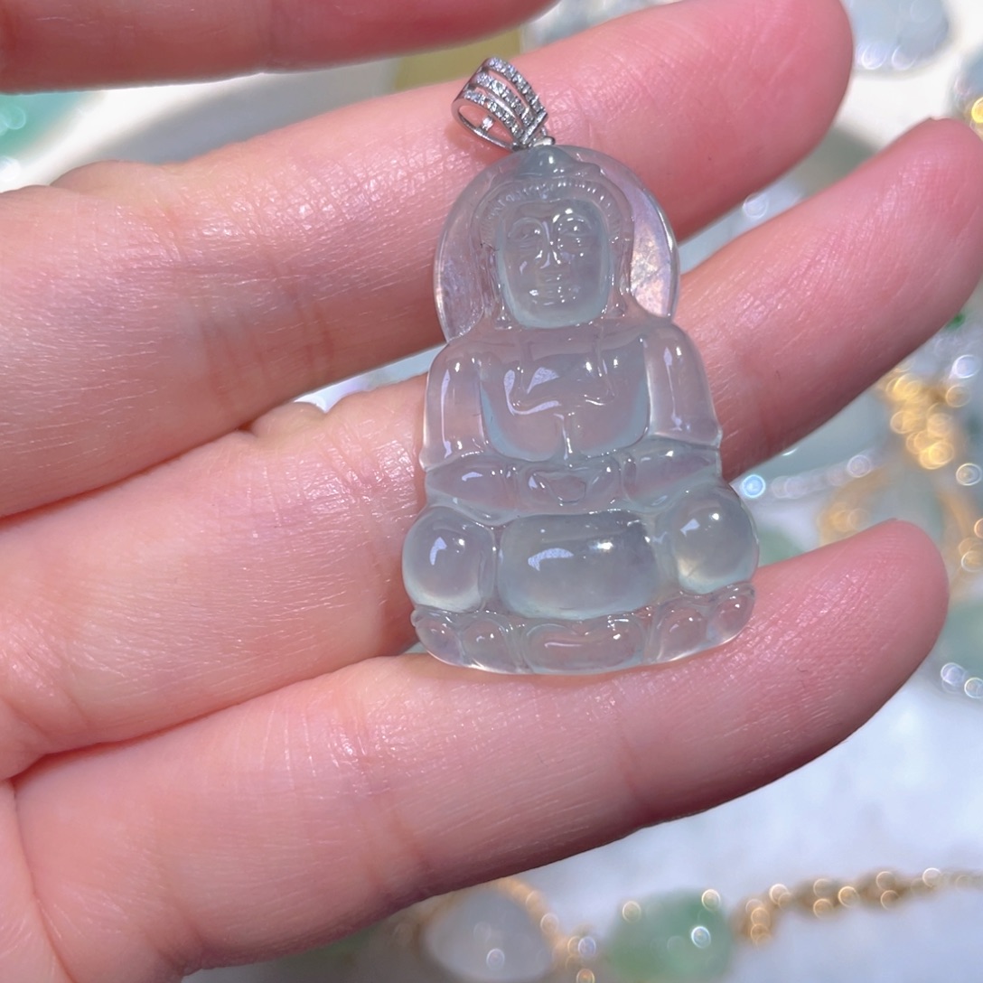 翡翠颈饰18K金镶嵌翡翠