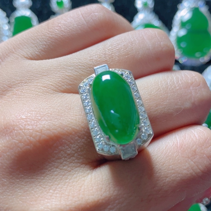 翡翠颈饰银S925镶嵌