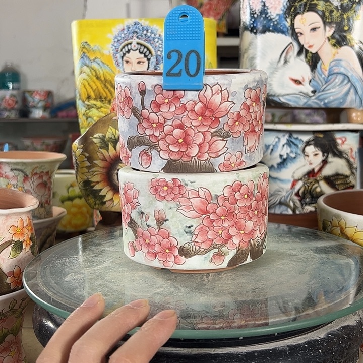 景德镇手绘花盆性价比超高