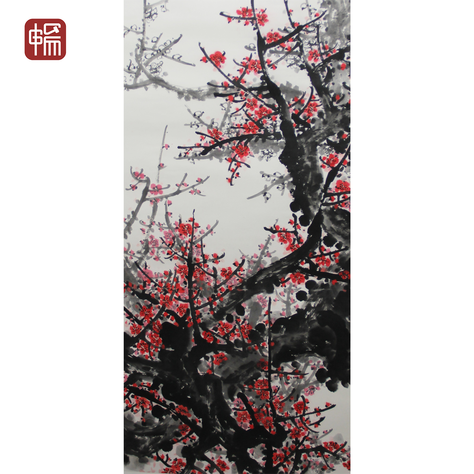 T853  《铁骨幽香 》 133*68(8.13平尺) 纸本镜片 FL