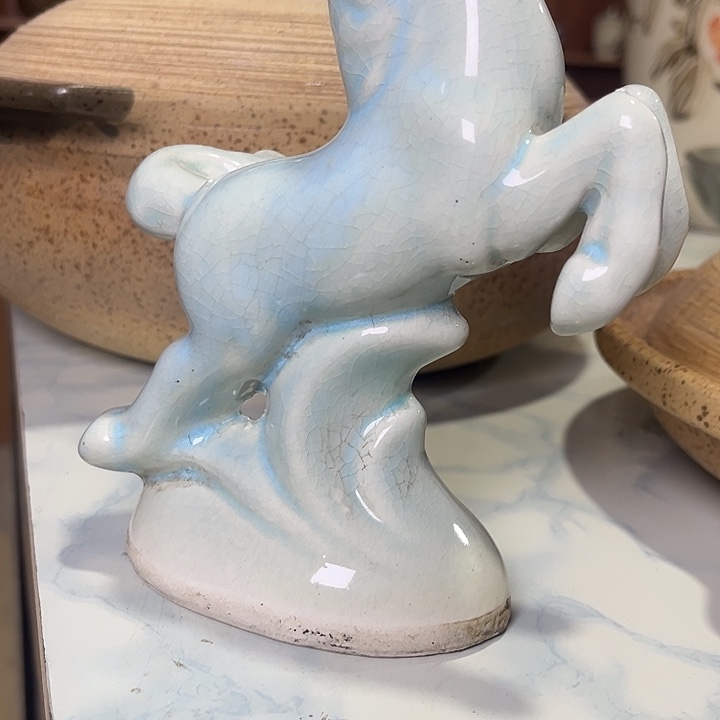 瓷片天青色窑变小马么么么么么