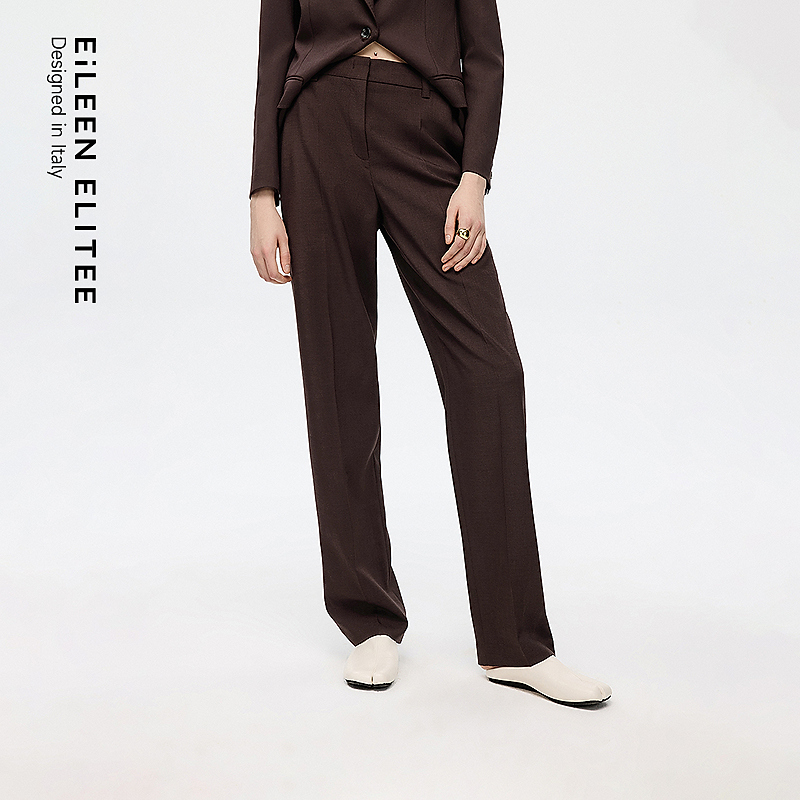 朗姿欧洲EiLEEN ELITEE复古美拉德简雅西装裤通勤2025秋季新款