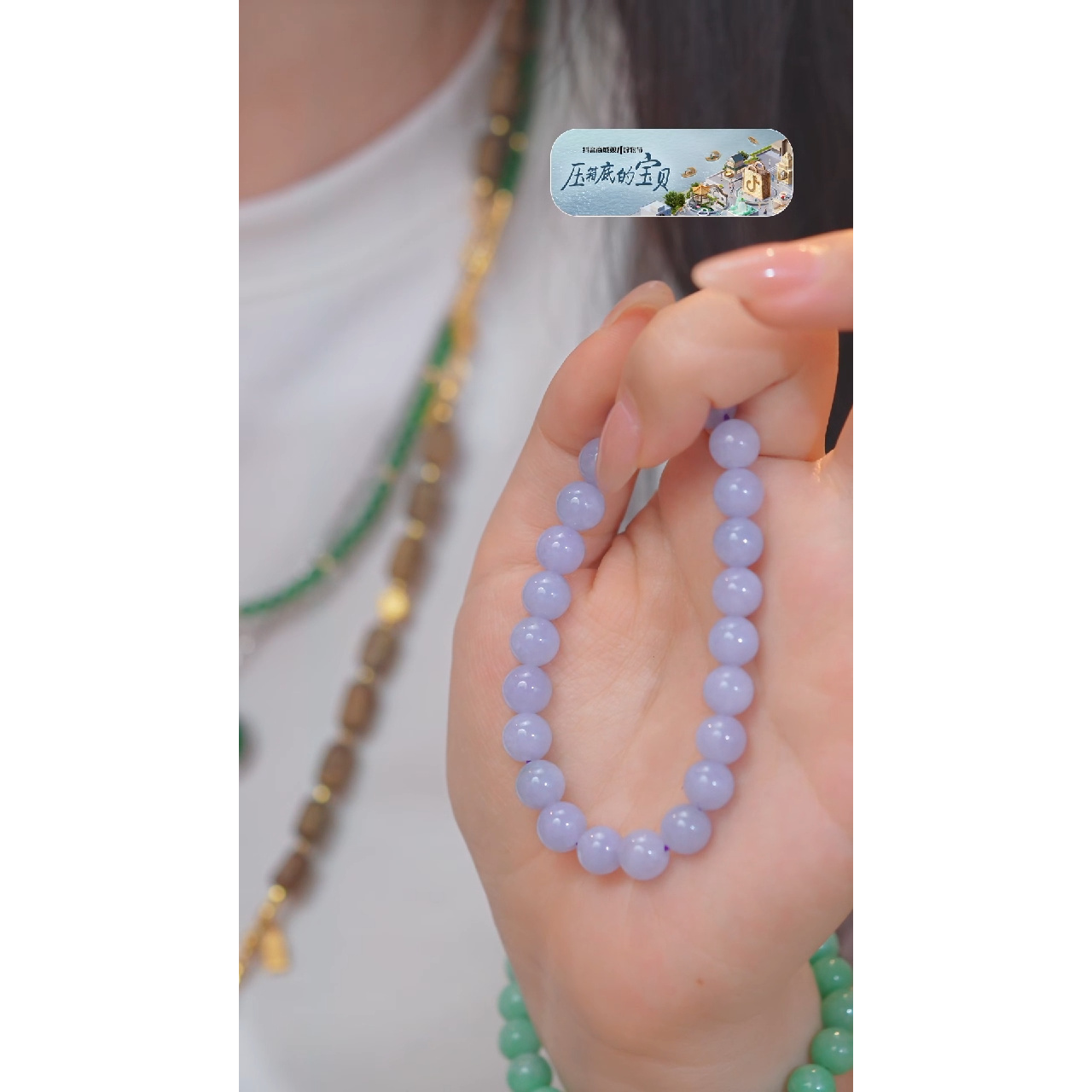 翡翠手链未镶嵌多样性发 卡7 @@W6462